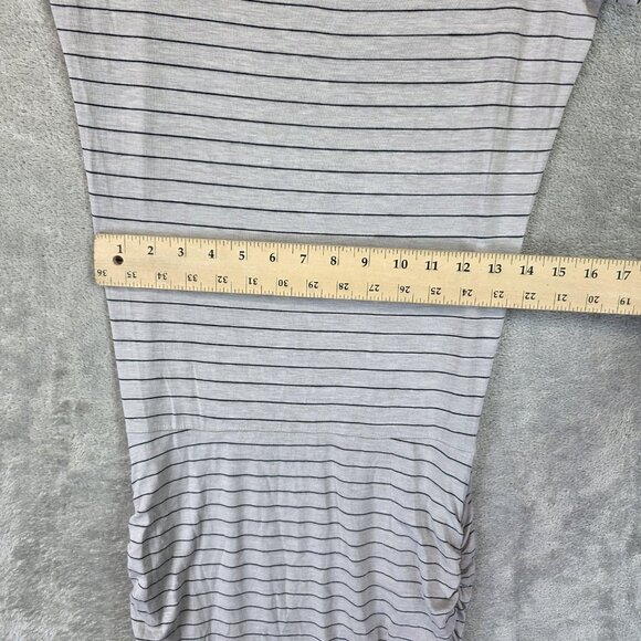 prAna Dress Womens Small Striped Ruched Stretch Short Sleeve Casual W31180370 - Picture 5 of 10